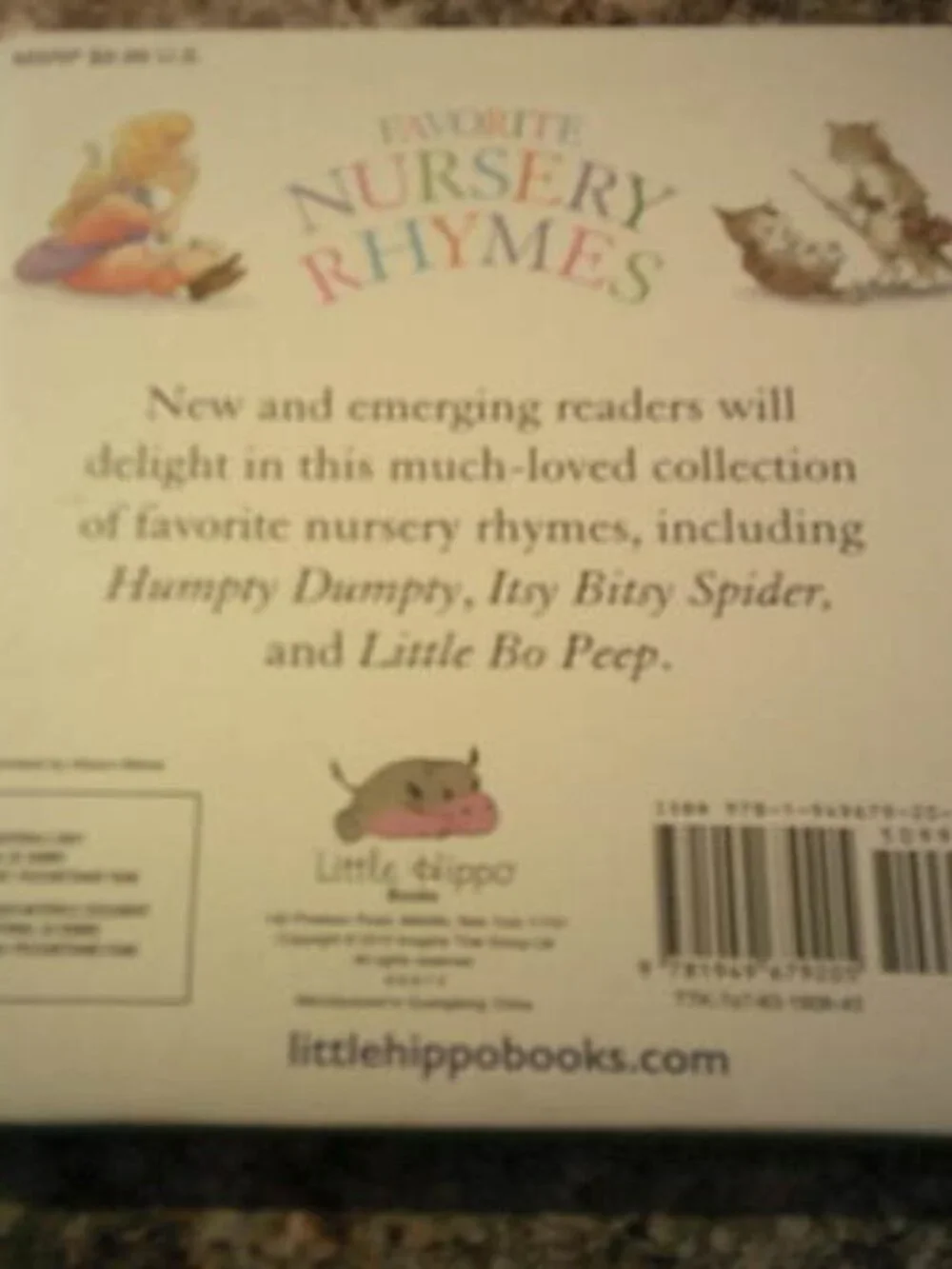 NEW BABY TODDLER PADDED BOARD BOOK: FAVORITE NURSERY RHYMES HUMPTY DUMPTY HIPPO